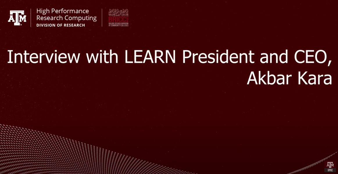screenshot of interview with learn president and ceo akbar kara video